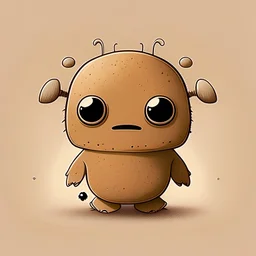 Create a simple illustration of a fun friendly creature from another galaxy. Skin color #F68B2B.