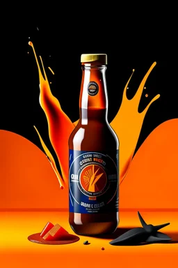 brand campaign for a new drink with orange and chili flavour with a american airstrike style