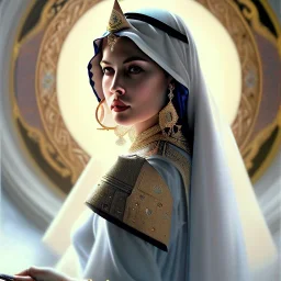 Epic Drawing of a Photorealistic dramatic hyperrealistic Liv Tyler,Crystal blue eyes arab ameera al taweel with black hair, white veil, elegant, by WLOP,Artgerm,Greg Rutkowski,Alphonse Mucha, Sandro Boticcelli ,Beautiful ,busty, dynamic,shadows,Artstation,concept design art,Octane render,8K