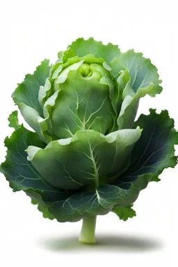 a type of herbaceous plants of the Cabbage genus of the Cabbage family or Cruciferous on a white background