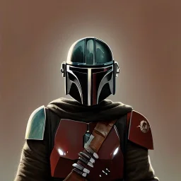 portrait of a mandalorian bounty hunter from star wars expanded universe by greg rutkowski, highly detailed portrait, digital painting, artstation, concept art, smooth, sharp foccus ilustration,