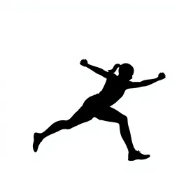 sport exercise silhouette shape abstract simple golden ratio