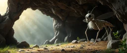 heretic place with fluffy laughing mosquito skeleton cave