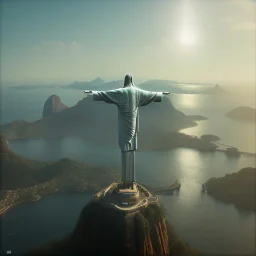 Christ the Redeemer, unreal engine 5, cinematic lighting, photorealistic, realistic, hyper detailed, 8k, octane render, cinema 4d