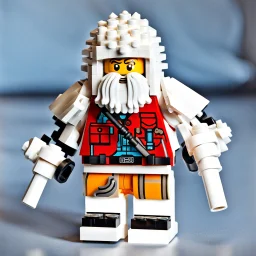 picture of a lego minifigure Yeti, (2020), professional photograph, clever