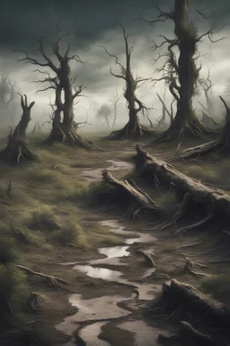 scratchy decaying poisonous decrepit landscape