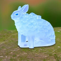 transparent ice crystal rabbit
