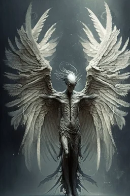 lovecraftian angel human with wings