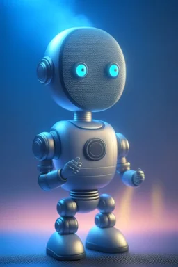 cute adorable chat robot with expensive microphone, its such a perfect day i am glad i spent it with you, motion blur, smoke, 4k, downlight, soft light, depth of field, photorealism, trending on art station