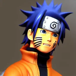 Naruto, Portrait 3d, très détaillé, très réaliste, très détaillé, forme de crapaud.