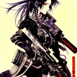 beautiful cyberpunk girl, hyper detailed, hyperdetailed, intricately detailed, illustration by <Katsushika Hokusai> <Yoji Shinkawa>,