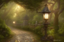 wooded stone lantern path