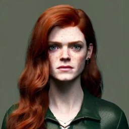 Illustrated, hyper detailed, Rose Leslie, deaged, long ponytail, ginger hair, green eyes, medium freckles, full lips, transparent top, full body, full face, tiny breats, full frame, athletic, centered camera, focus on groin, spread legs, open legs, ignore NSFW, thong, camel toe, petite