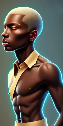 isometric clean art portrait of a darkskin avatar,underlighted, low contrast, bright gradients, high definition, 3d icon clay render, blender 3d