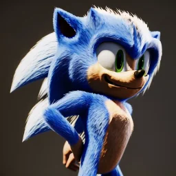 hiper realistic, render, 4k, unreal engine, photo realistic, sonic the hedgehog