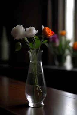 Simple flowers in a glencairn-glass.