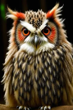 Moth / owl hybrid. Hairy.