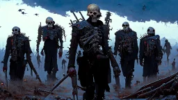 {{{Bio-engineered undead cyborg army marching}}} machine soldiers, future military, tactical wear, gas creepy landscape, techno gothic visual composition, science fiction painting, Denis Sarazhin, Alex Colville, Simon Stålenhag, Neil Blomkamp, Frank bowling, Christopher Shy, Alejandro Burdisio, RAW, gritty, high contrast, atmospheric horror art, gripping and suspenseful, vivid, neon overlay, narrative art, textured, dramatic, surreal horror, gestural, disco diffusion