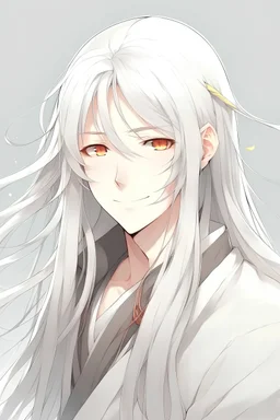 karakter anime kawai rambut putih panjang