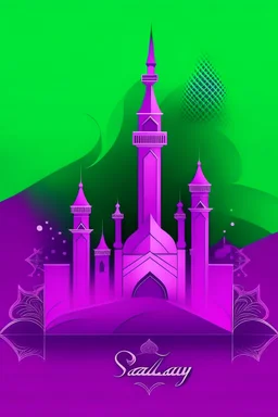 Saudi Day Purple Background