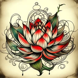 Asian lotus flower, tattoo idea