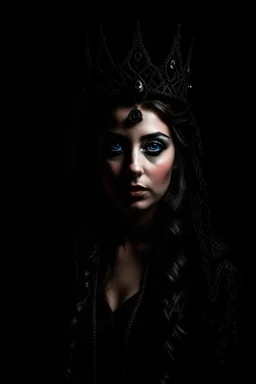 queen of darkness, 85mm photography, studio lighting