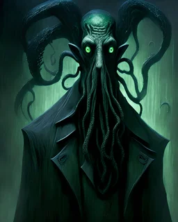 ominous character inspired by the works of H.P. Lovecraft