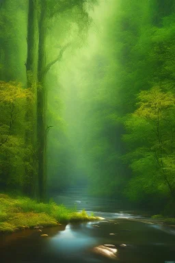 Beautiful river in the forest in the 12PM in the afternoon ín 24K Resolutions, ultra HD, Professional PHOTOGRAPHY