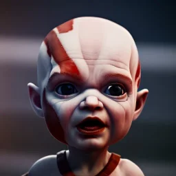 Cute baby video game god of war krotos, axe, mytology, 8k resulation, cinematic lighting, octane render, unreal engine 5