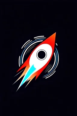 rocket speed logo, minimal, super speed, hyperspace