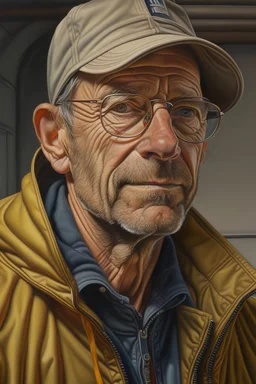 Hyperrealistic portraits of men with achitectural style clothing