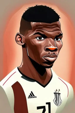 cartoon Paul Pogba French football player