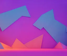 background simple colorful 3d geometric installation