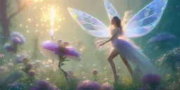 crystal subtle flower in a galactic ambiance beautiful fairy, transparent, delicate colors, in the foreground, full of details, smooth，soft light atmosphere, light effect，vaporwave colorful, concept art, smooth, extremely sharp detail, finely tuned detail, ultra high definition, 8 k, unreal engine 5, ultra sharp focus