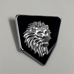 peugeot metal lion logo square badge