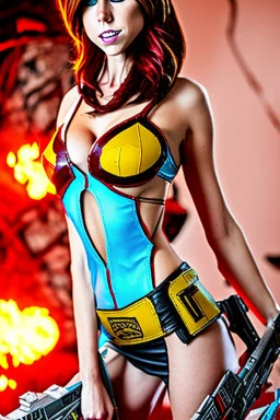 Lauren Phillips cosplaying as Lilith from Borderlands