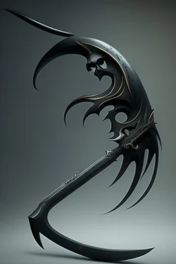 black big sharp scythe