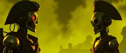 robotic ai pirate nepotism in the style of fallout 4
