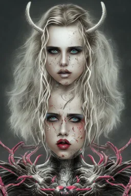 Danish singer MØ face, darkness spider crown