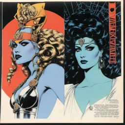 #5 Original Art by Howard Chaykin (Vortex Comic, 1988): [greek goddess model in flesh] Hebe by Thorvaldsen [glitched acid trip by Mil Mascaras album cover The Low End Theory (1991)]