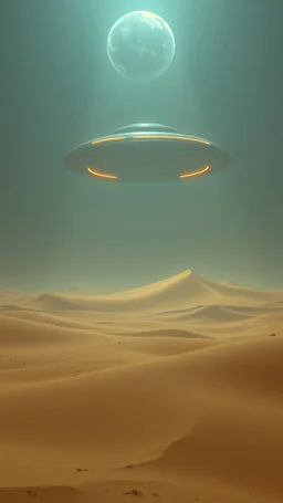 realistic photo of a landscape covered in sands that looks futuristic with futuristic lighting , spaceship, Bruegel painting style