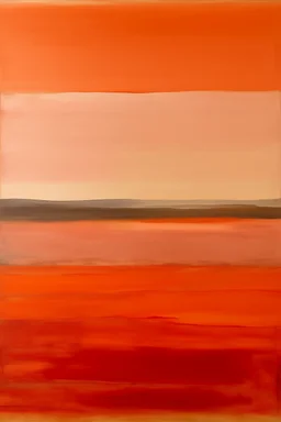 A light rosy orange colored Karoo with moles painted by Mark Rothko