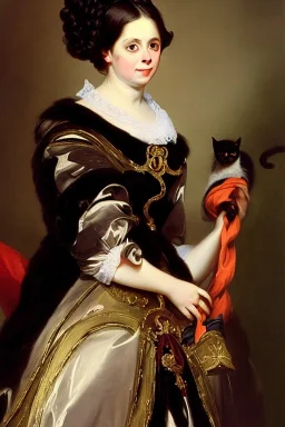 Cat with human body of Elisabeth of Austria by Franz Xaver Winterhalter .