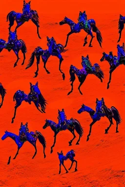 fractal horse herd on mars psychedelic crazy