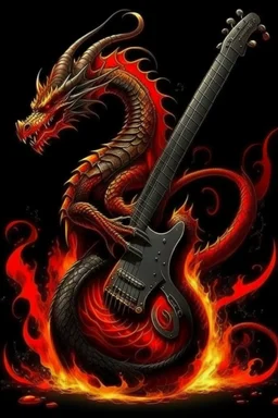 Dragon,Fire and smok plah gitare