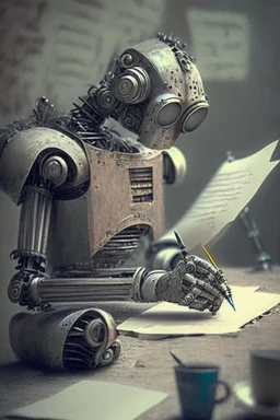 a robot writing a film screenplay