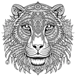 amazing animals, mandala, full view, realistic, coloring page, only draw lines, coloring book, clean line art, –no sketch, color, –ar 3:4, white background, minimalistic black lines, minimal black color, low level black colors, coloring page, avoid thick black colors, thin black line art, avoid colors, perfect shape, perfect clear lines,