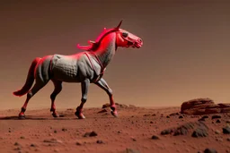 centaur in full-length neon light on Mars