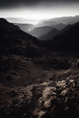 Dark Abyssal Landscape, Dark Background,