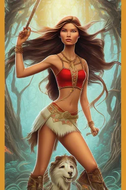 Pocahontas was a force to be reckoned witha woman whose spirit burned with an unyielding determination and an insatiable thirst for adventure. With fiery hair cascading in loose waves down her shouldersPocahontas possessed an allure that drew people in, leaving them captivated by her vibrant presence. Pocahontas's eyes sparkled with a mischievous glint, hinting at the secrets she held within.